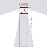 LED Bollard Landscape Lights 38" 20W 3000K 120V-277V Commercial/Residential Modern - Outdoor Security Flood Light | Lumora