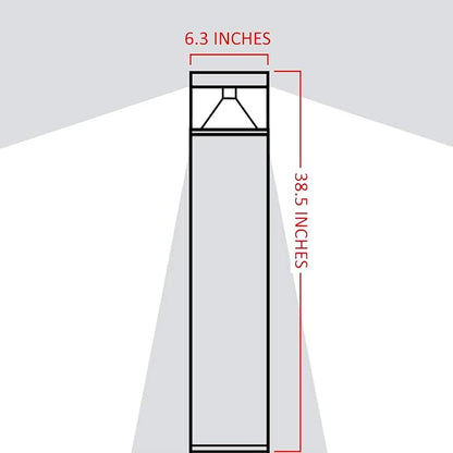 LED Bollard Landscape Lights 38" 20W 3000K 120V-277V Commercial/Residential Modern Ballard Lighting Fixture for Garden, Pathway, Driveway Electric Light. ETL Listed.