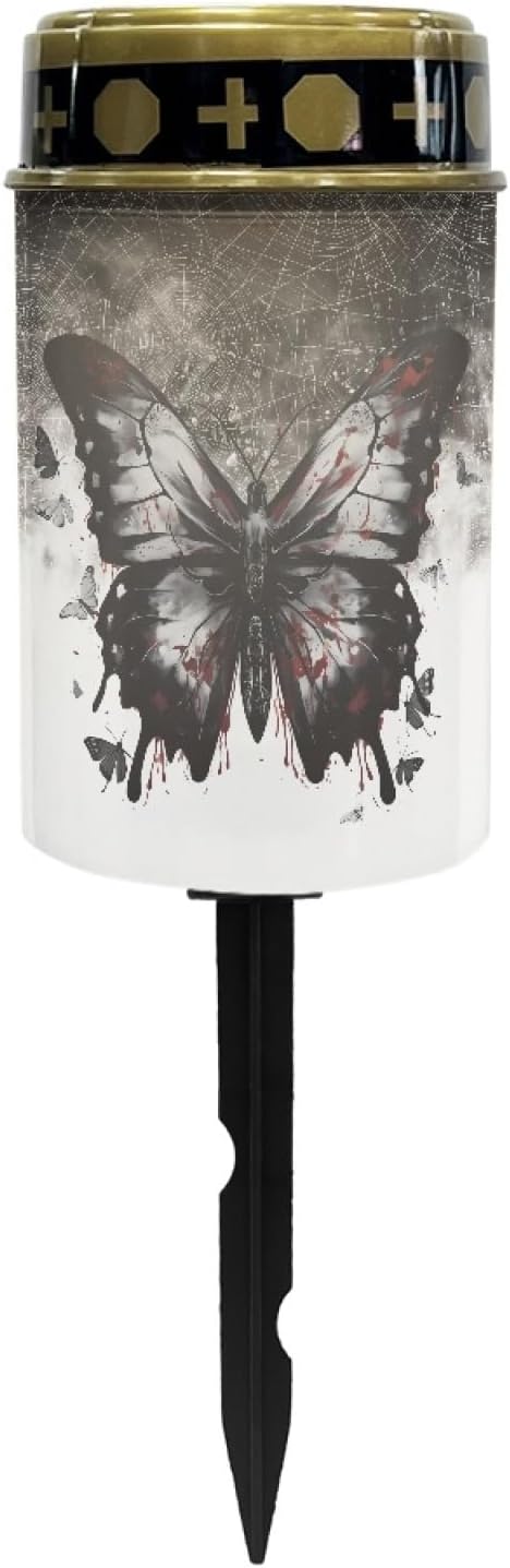 Black Butterfly Outdoor Butterfly Solar Lights Solar Pathway Lights Waterproof Solar Walkway Lights Solar Powered Lantern Landscape Lights Flameless Light