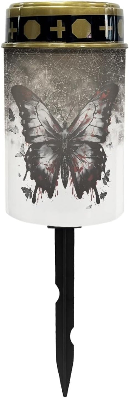 Black Butterfly Outdoor Butterfly Solar Lights Solar Pathway Lights Waterproof Solar Walkway Lights Solar Powered Lantern Landscape Lights Flameless Light
