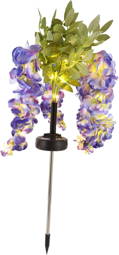 Mipcase Solar Pathway Lights Led Garden Landscape Lamp Easy to Install Solar Flower Design for Outdoor Decoration Parks Courtyards and Gardens