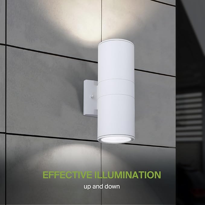 ASD 2 Light Outdoor Wall Light Fixture | 120W E26 Bulb Socket 120V ETL Cylinder Up Down Lights | | Lumora