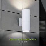 ASD 2 Light Outdoor Wall Light Fixture | 120W E26 Bulb Socket 120V ETL Cylinder Up Down Lights | | Lumora