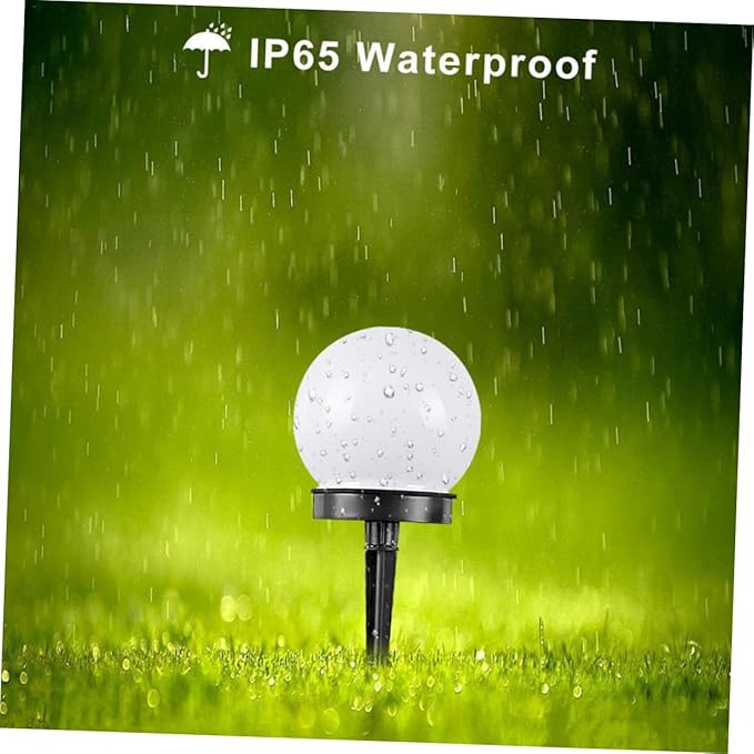 Uonlytech Solar Lights Outdoor 4PCS Outdoor Solar Lawn Light for Garden, Round Pathway Lamp Solar Landscape Light for Lawn Patio Walkway Driveway (White Light) Outdoor Decor