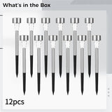 12-Pack Solar Pathway Lights, Stainless Steel Led Tube Lamps For Outdoor Landscape, 29.5 X 4.5 Cm, Ip33 Rated, Auto | Lumora