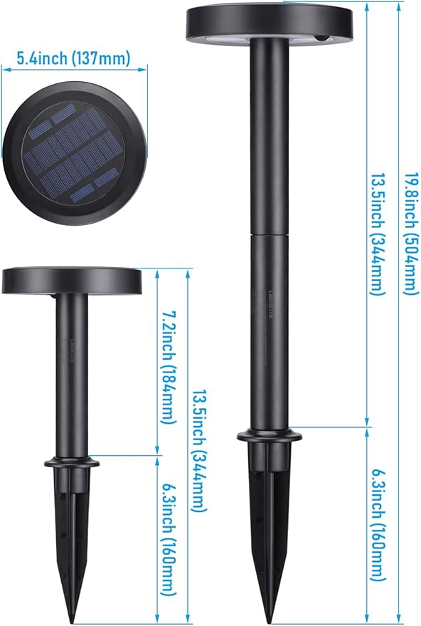 LEONLITE Pathway Lights Bundle Pathway Lights, 4-Pack LED Solar Powered Motion Sensor Pathway Lights, 6500K & 6-Pack 2CCT Solar Powered Path Lights Dimmable, Auto Dusk to Dawn, IP65