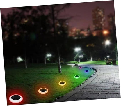 Solar Ground Light RGB Colorful Pathway Lamp Outdoor Landscape Light for Gardens Yards Walkways Easy Installation Lighting Modes