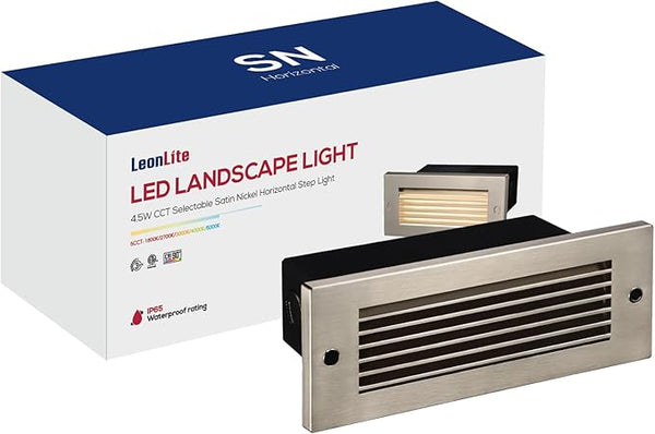 LEONLITE Update 5CCT LED Step Lights 120V-277V, Dimmable 4.5W 300LM Anti-Glare LED Deck Steps Stair Lights Outdoor | Lumora