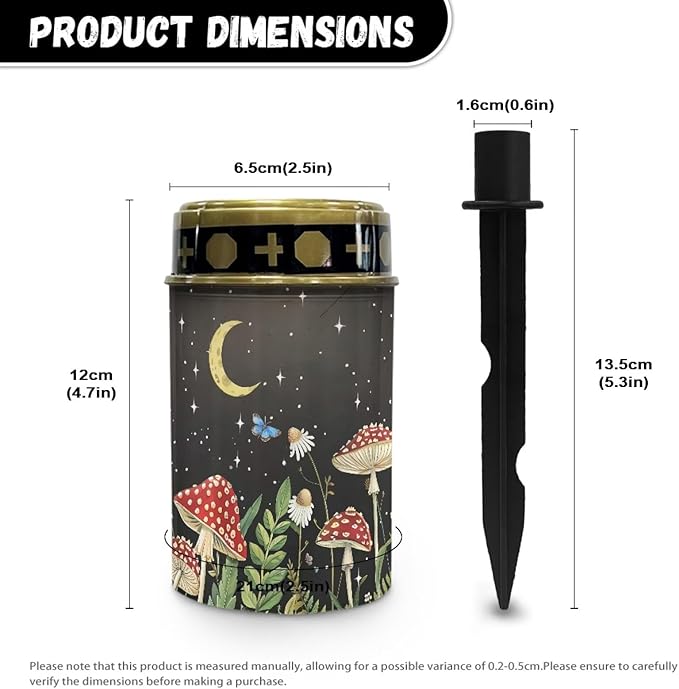Mushroom Nights Solar Stake Lights Multipurpose Solar Pathway Lights Cemetery Decorations for Grave Outdoor Lights Landscape Decoration Sympathy Remembrance Memorial Gift
