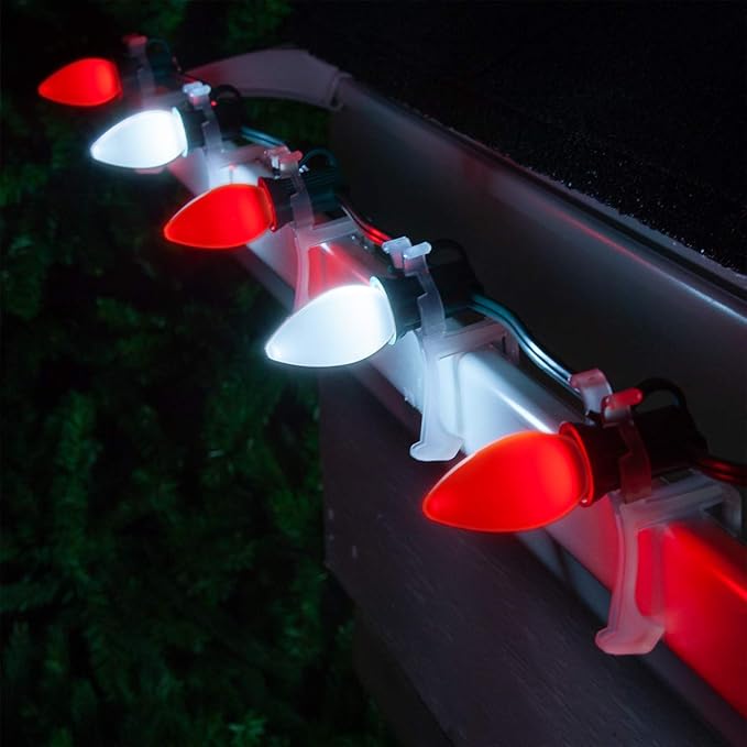Wintergreen Lighting C7/E12 Light Stringer, E12 Sockets, 12” Socket Spacing, Outdoor String Light Patio Christmas | Lumora