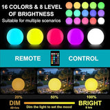 10-in Solar Orb Light, Waterproof Solar Globe Light Outdoor Dimmable RGB Color Changing Solar Garden Ball Light for | Lumora