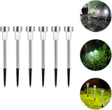 6pcs Solar Path Lights Outdoor Yard Garden Landscape Lamps 55 Stainless Steel White Light Waterproof for Lawn and | Lumora