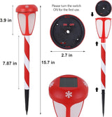 Dynaming 10 Pack Solar Christmas Path Lights, Outdoor Solar Powered Color Changing Xmas Garden Pathway Markers | Lumora
