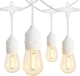 Banord Outdoor String Lights, 48FT Waterproof Patio Lights with 1W Dimmable LED Bulbs, White Hanging String Lights | Lumora
