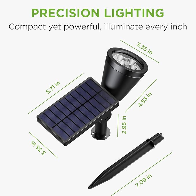 InnoGear Solar Lights Outdoor Waterproof Solar Garden Light for Outside Yard Landscape Lighting Pathway Spot Lights | Lumora