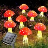 Outdoor Garden Corridor Light, 1-to-8 Solar Mushroom Lights for Outdoor Decoration, Outdoor, 8-Mode Garden Path | Lumora