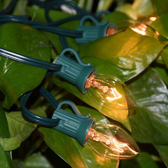 GOOTHY 25 Pack C7 Clear Christmas Light Bulbs, C7 Incandescent Christmas Replacement Lights Bulbs for Outdoor | Lumora