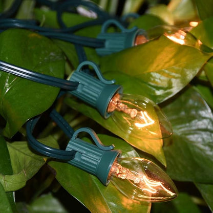 GOOTHY 25 Pack C7 Clear Christmas Light Bulbs, C7 Incandescent Christmas Replacement Lights Bulbs for Outdoor String Lights, C7/E12 Candelabra Base Candles Salt Lamp Bulb, 5 Watt Night Light Bulbs