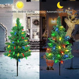Upgraded 4-Pack Solar Christmas Garden Stake Lights, Decorative Xmas Tree Solar Christmas Yard Stake Outdoor | Lumora