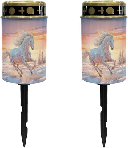 Garden Solar Lights Outdoor Waterproof Landscape Path Lights LED Solar Powered Read Light for Outside Solar Stake Lights for Pathway Garden Yard Flameless Candle