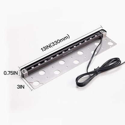 Gardenreet 13 Inch LED Hardscape Light,Retaining Wall Lights,12V AC/DC Paver Step Light,Cast Aluminum Housing,Integrated 2.5W 2700K LED Light Source,IP65 Waterproof, 50000 Hours Lifespan