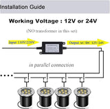 Low Voltage Landscape Light Outdoor In-Ground Well Lights with Connectors 6W 12V-24V IP67 Waterproof LED Landscape | Lumora