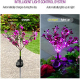 4 Pack Solar Garden Lights Phalaenopsis, Outdoor Waterproof IP65, Purple Light, for Gardens, patios, courtyards | Lumora