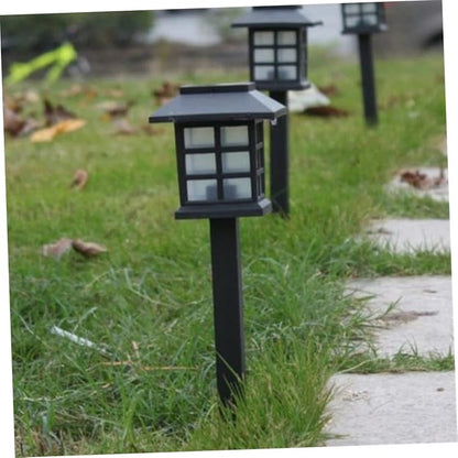 5pcs Solar Powered Pathway Lights Landscape Led Lights for Outdoor Walkway Lawn and Patio Black