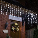 Orangie 8 Modes LED Icicle Lights, 9.8 FT 96 LED Fairy String Lights Plug in Extendable Curtain Light String | Lumora