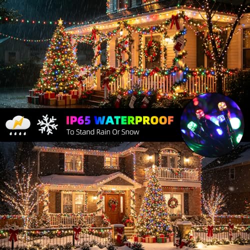 Chuya Christmas Tree Lights Outdoor Indoor String Lights,800LED 262FT