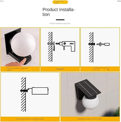 QUQUQ Solar Pathway Lights Wall Solar Outdoor Lights Bright Waterproof Security Light for Patio Yard Patio Decor