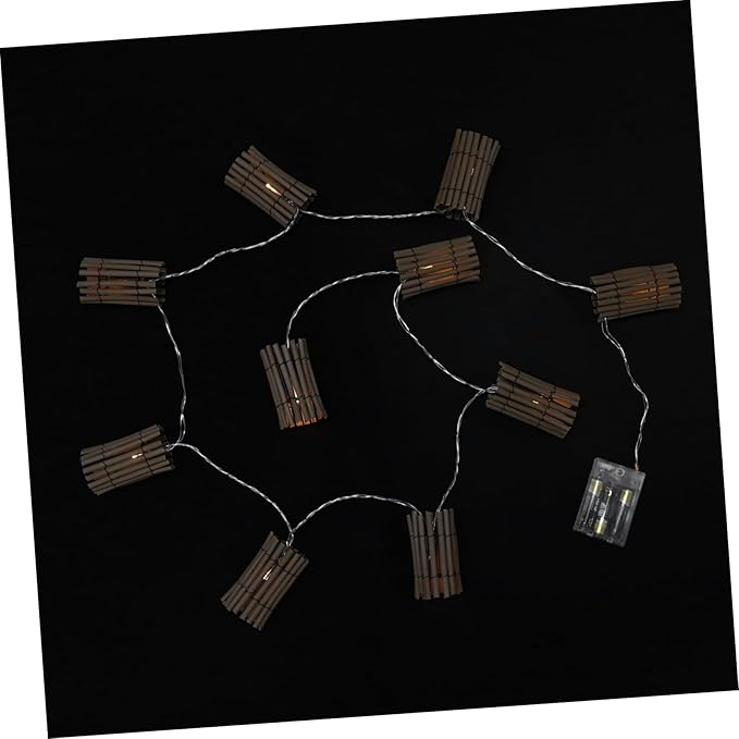 OUNONA Lantern String Lights Elegant Rattan Decorative Lighting for Indoor and Outdoor Use Warm Illumination for Patios Gardens Event Decor Bulbs Battery Box Batteries Not Included