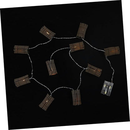 OUNONA Lantern String Lights Elegant Rattan Decorative Lighting for Indoor and Outdoor Use Warm Illumination for Patios Gardens Event Decor Bulbs Battery Box Batteries Not Included