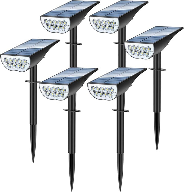 Solar Spot Lights Outdoor, Solar Lights Outdoor Waterproof IP65, 3 Brightness Modes Dusk to Dawn Landscape | Lumora