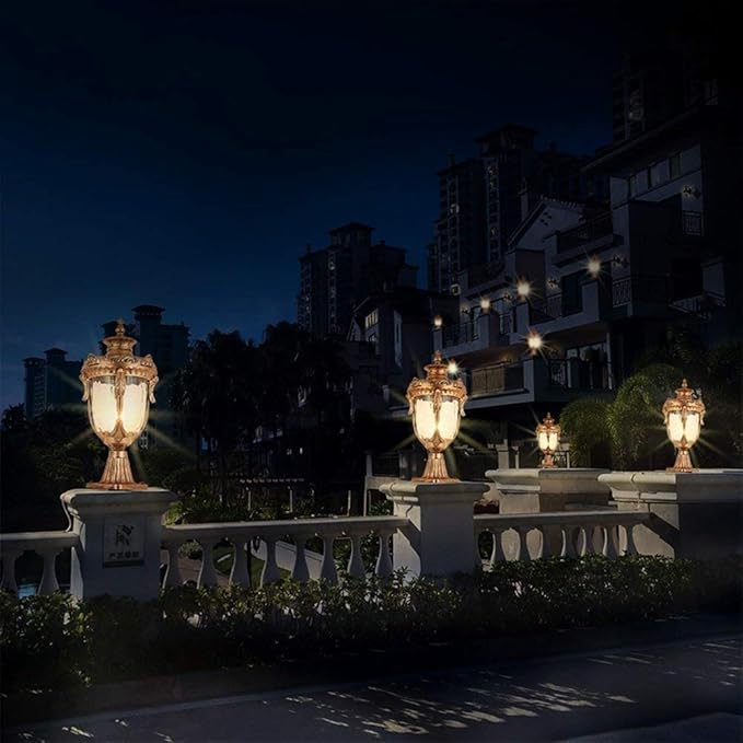 Lights Outdoor IP55 European Classical Retro Luxurious Pillar Light Victoria Waterproof Lawn Column Lamp Villa | Lumora