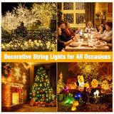 Nisocy LED Christmas Connectable String Lights Outdoor Waterproof – Warm White Fairy Lights with Plug, Tree Lights for Patio, Garden, Bedroom, Wedding, Party, Decor (66FT)