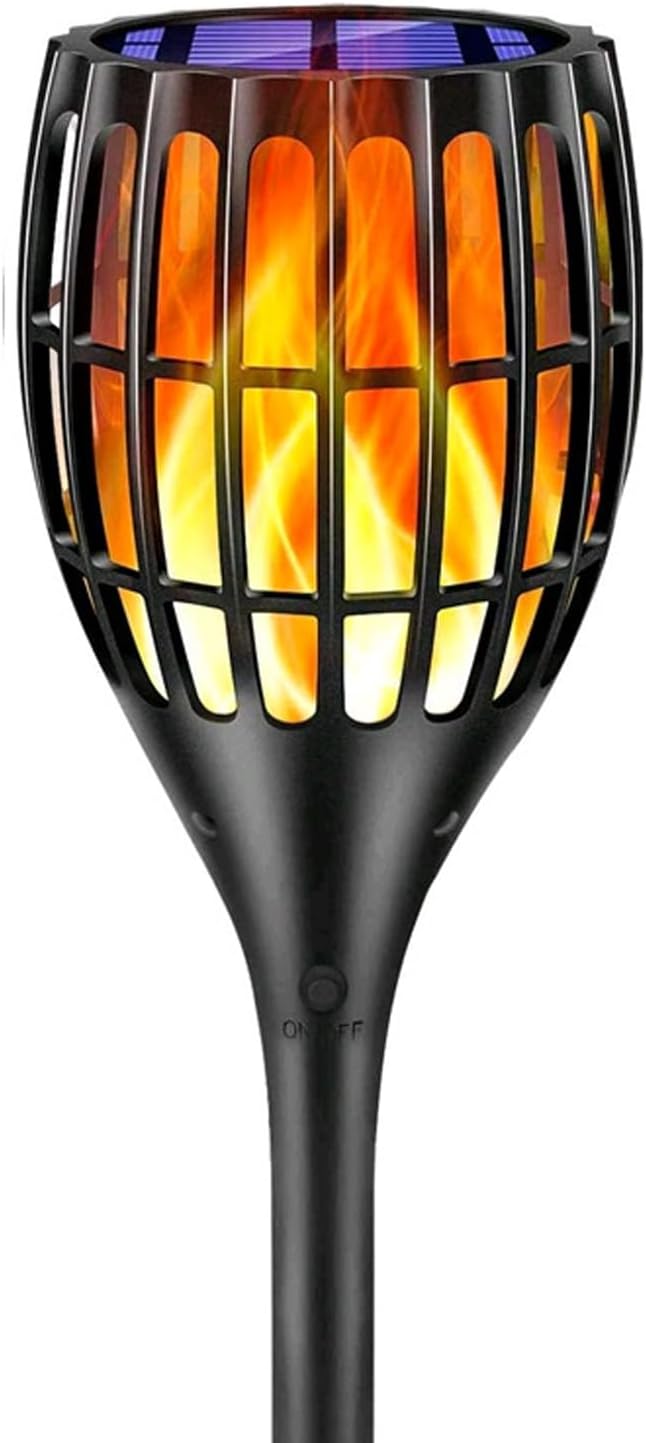 flexman Solar Torch Lights, Warm Yellow Waterproof Solar Powered Flame Torches Outdoor Lights, Outdoor Solar Lights for Lawn, Garden, Flower Pots, Benches, Pathways