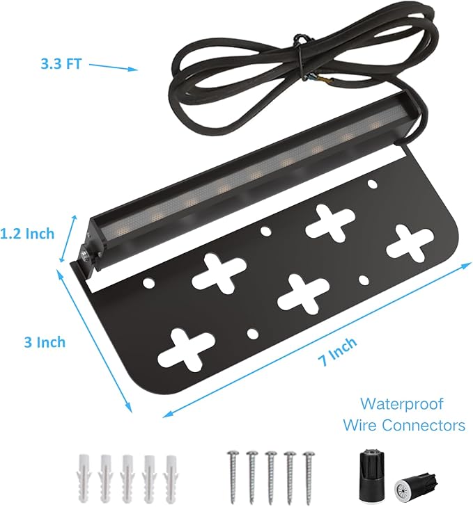 12 Pack 7 Inch Retaining Wall Lights, 5W LED Hardscape Lighting 12V AC/DC Low Voltage Step Lights Outdoor, 2700K | Lumora