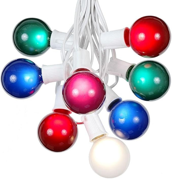 100 Foot G50 Outdoor Patio String Lights with 125 Multi Globe Bulbs – Indoor Outdoor String Lights – Market Bistro | Lumora
