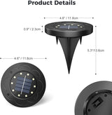 Brightown Solar Lights Outdoor Waterproof, 12 Packs LED In-Ground Lights Outdoor Solar Lights for Yard Patio Garden | Lumora
