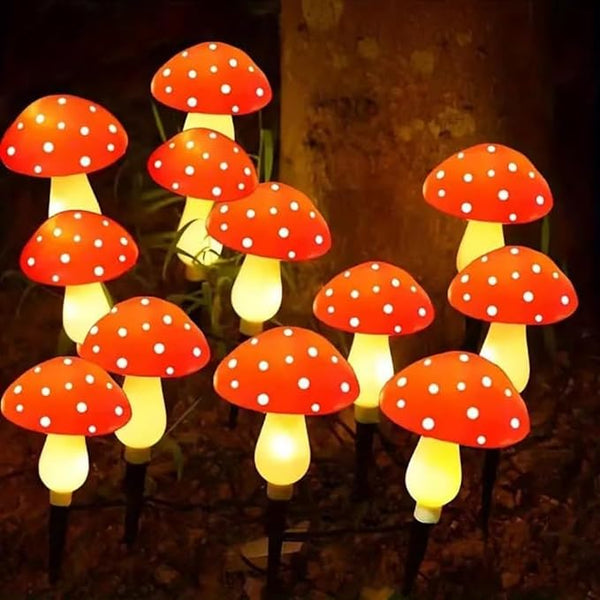 12pk,Cute Solar Lights,Outdoor Path Lights,8 Modes Waterproof Lamp Outside Garden Lights for Pathway Lawn Patio | Lumora