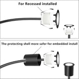 RNEHON LED Outdoor Deck Lights with Protecting Shell, Φ1.18in RGB 10 Pack, IP67 Waterproof Recessed Stair Step | Lumora