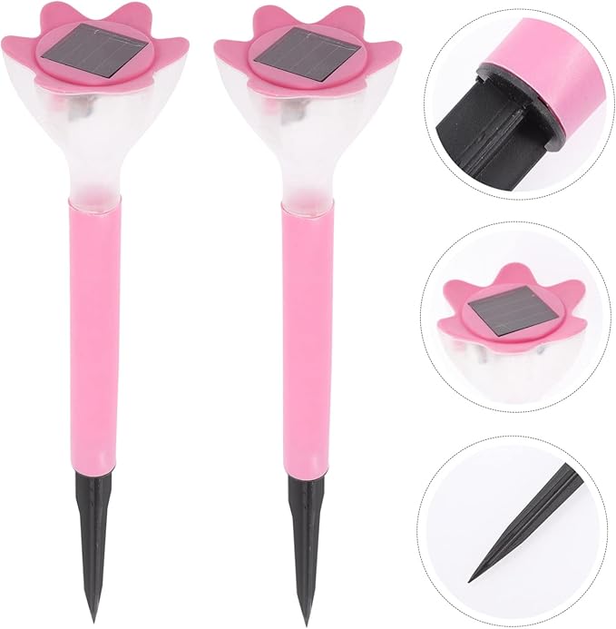 DOITOOL 6pcs Solar Pathway Lights Outdoor Decorative Flower Stakes Led Garden Lights for Lawn Patio Walkway and | Lumora