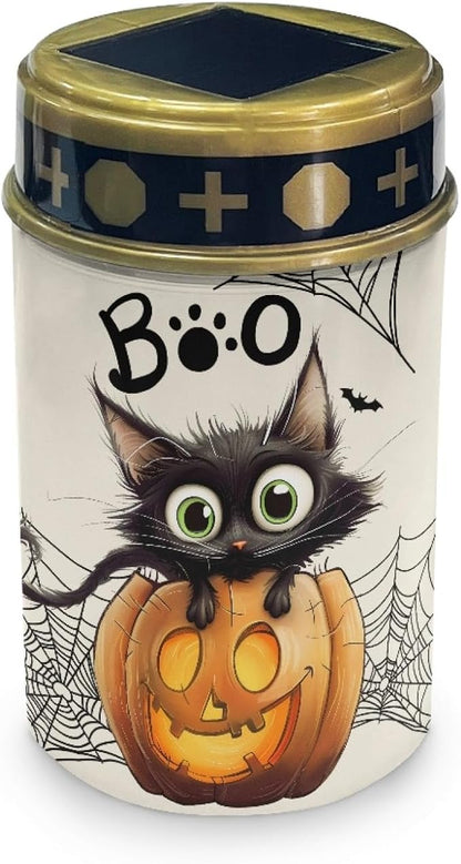 Halloween Black Cat Pumpkin Outdoor Solar Lights Solar Stake Lights Waterproof Halloween Decor Solar Walkway Lights Yard Pathway Light Solar Lantern,Wall Light Auto On/Off
