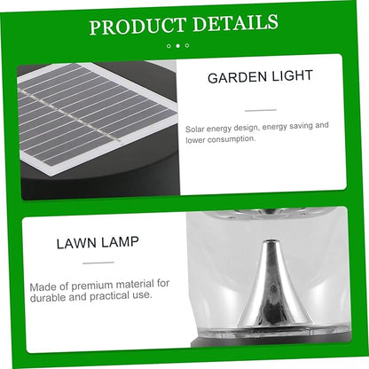 Uonlytech 1pc Light Outdoor Garden Lamp Round Solar Energy Light for Pathways Yards Patios for Parks Decks and Residential Areas Design