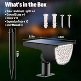 Solar Lights Outdoor Waterproof IP65, Solar Powered 76 LED 3 Lighting Modes Solar Spot Lights Outdoor for Yard | Lumora