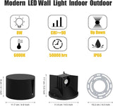 Kawell 8W Modern LED Wall Sconce Light Up Down Waterproof Outdoor Wall Lamp Indoor Hardwired for Bedroom Bathroom | Lumora