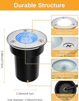 ZUCKEO Low Voltage Landscape Lighting RGB Well Lights Landscape LED In Ground Light, Outdoor Color Changing | Lumora