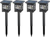 4 Pcs Solar Pathway Lights For Garden, Warm White Tungsten Filament, Auto On/Off Outdoor Landscape Lighting | Lumora