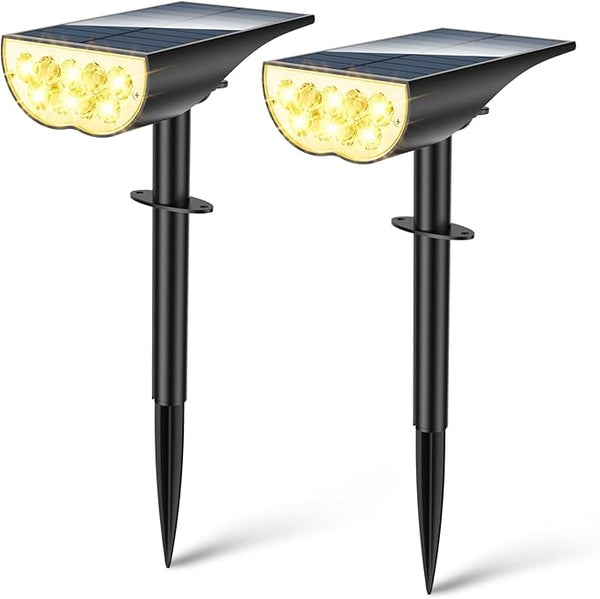 BAXIA TECHNOLOGY Solar Spotlights Outdoor Waterproof, 3 Lighting Modes Spot Lights, Dusk to Dawn Solar Powered | Lumora